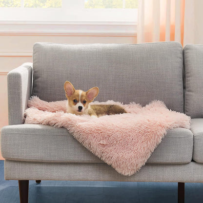 Pet Dog Bed Blanket, Fluffy Fleece Throw Sleep Mat, Soft Puppy Cat Kitten Blanket, S M L XL, Fuzzy Reversible Sherpa for Bed, Couch, Sofa, Travel, Washable & Lightweight