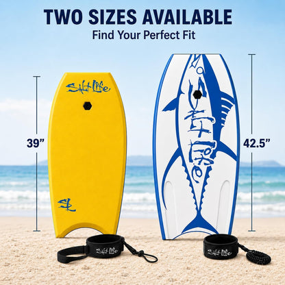 Boogie Board Bodyboard, EPS Core, HDPE Slick Bottom, Leash
