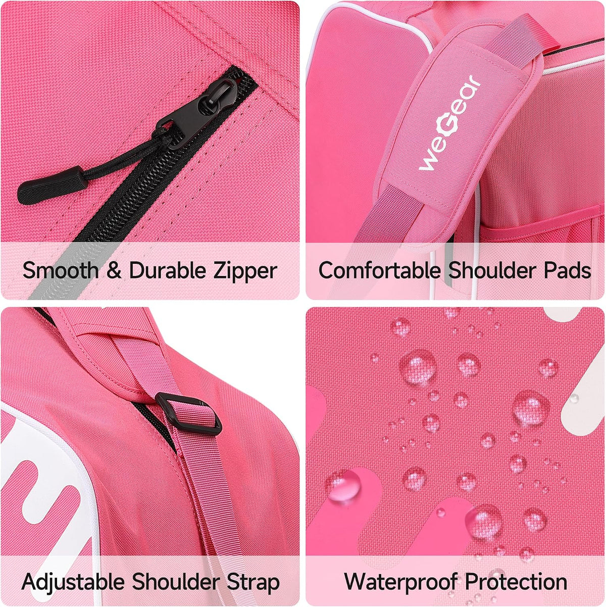 Large Capacity Skate Bag for Adults With Adjustable Shoulder Strap - Nylon Carry Bag for Roller, Ice, and Inline Skates - for Girls, Boys, Women, Men