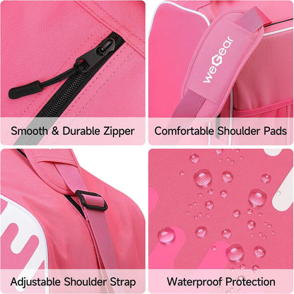 Large Capacity Skate Bag for Adults With Adjustable Shoulder Strap - Nylon Carry Bag for Roller, Ice, and Inline Skates - for Girls, Boys, Women, Men