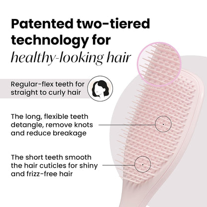 Plant-Based Ultimate Detangler Brush, All Hair Types, Pink