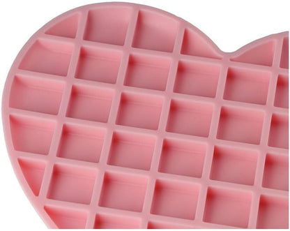 1pc Silicone Placemat, Pink, Silicone Heart-Shaped Mat, Heat Resistant Pot Holders, Multipurpose Non-Slip Kitchen Hot Pads for Countertops & Tables, Hot Dishes, Cookware, 6.1 * 6.69in