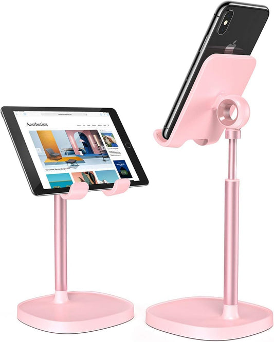 Phone Stand for Desk, iPhone Holder for Desk Offices Accessories | iPhone Stand, Phone Holder for Desk Vanity Decor, Pink Gifts, Pink Bathroom Dorm Room Living office Essentials Decor