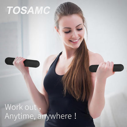 Dumbbell Hand Weight Bars for Women,3lbs Dumbbells Set of 2 or 1pcs Kettlebell Ring for Walking,Workout,Pilates,Strength Training, Gym,Running,Yoga, Dance, Aerobics, Cardio