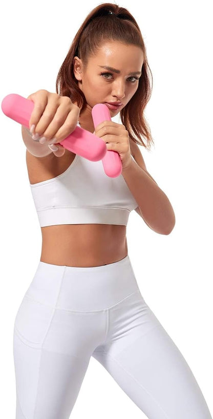 Dumbbell Hand Weight Bars for Women,3lbs Dumbbells Set of 2 or 1pcs Kettlebell Ring for Walking,Workout,Pilates,Strength Training, Gym,Running,Yoga, Dance, Aerobics, Cardio