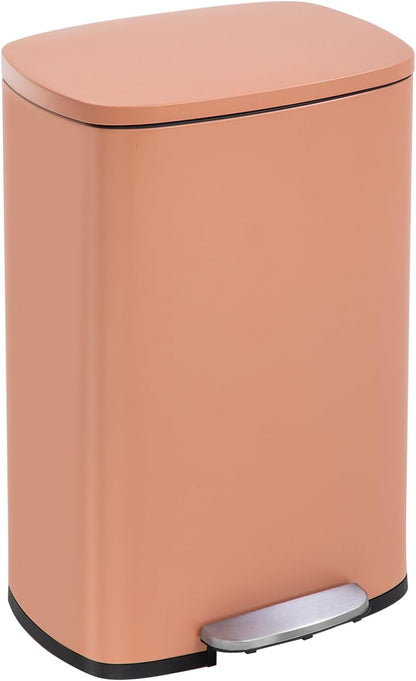 13 Gallon Trash Can with Lid | Pink | Fingerprint-Proof