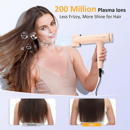 High-Speed Plasma Ion Hair Dryer, Foldable 1500W Professional Blow Dryer