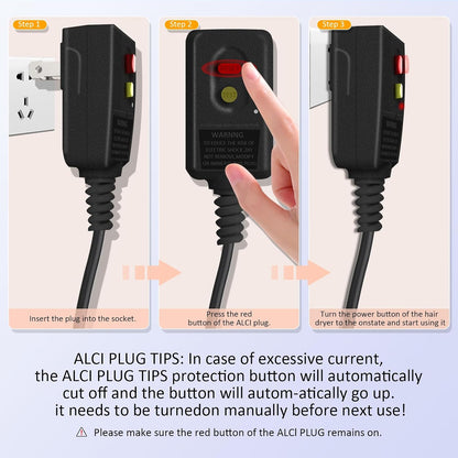 High-Speed Plasma Ion Hair Dryer, Foldable 1500W Professional Blow Dryer