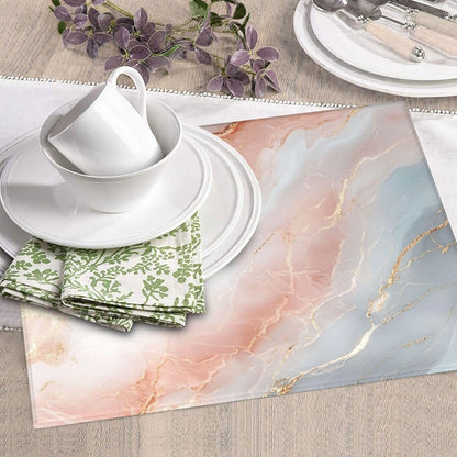 Dish Drying Mat for Kitchen Marble Light Pink Abstract Counter Absorbent Dishes Drainer Microfiber Small 16x18 Inch