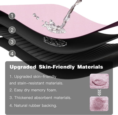 Thin Bath Mat, Small Bathroom Rugs Non Slip Washable, 16x24 Pink