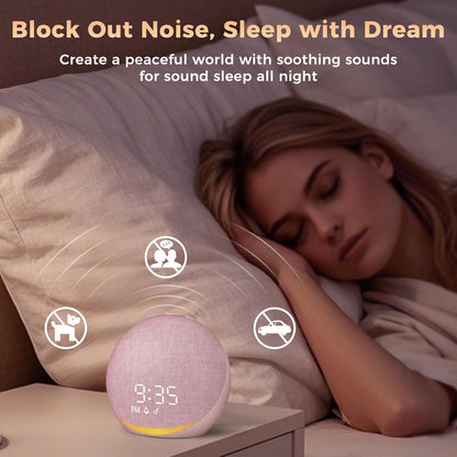 Sound Machine Alarm Clock for Bedroom: 25 Natural Sleep Sounds