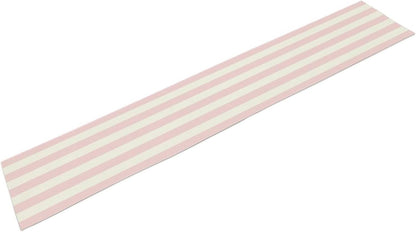 Pink Striped Table Runner, Modern Farmhouse Pink White Striped Table Runner for Party Dining Room Home Kitchen Cafe 13x36in