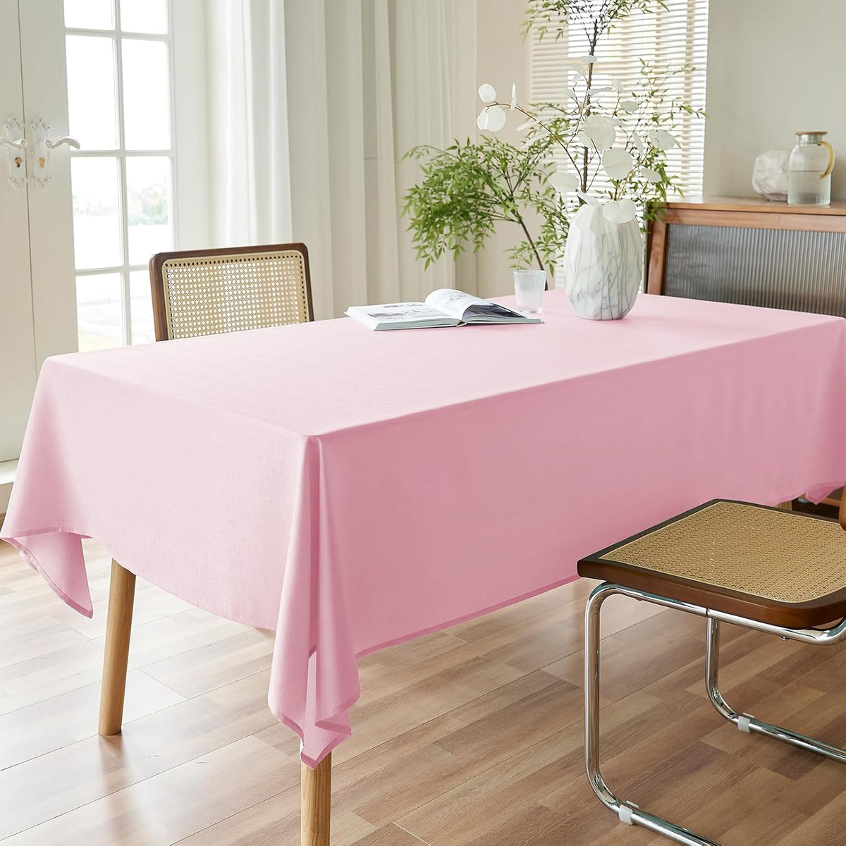 Textured Table Cloth Rectangle 52x70 Inch for Home Kitchen Decor