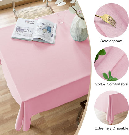 Textured Table Cloth Rectangle 52x70 Inch for Home Kitchen Decor