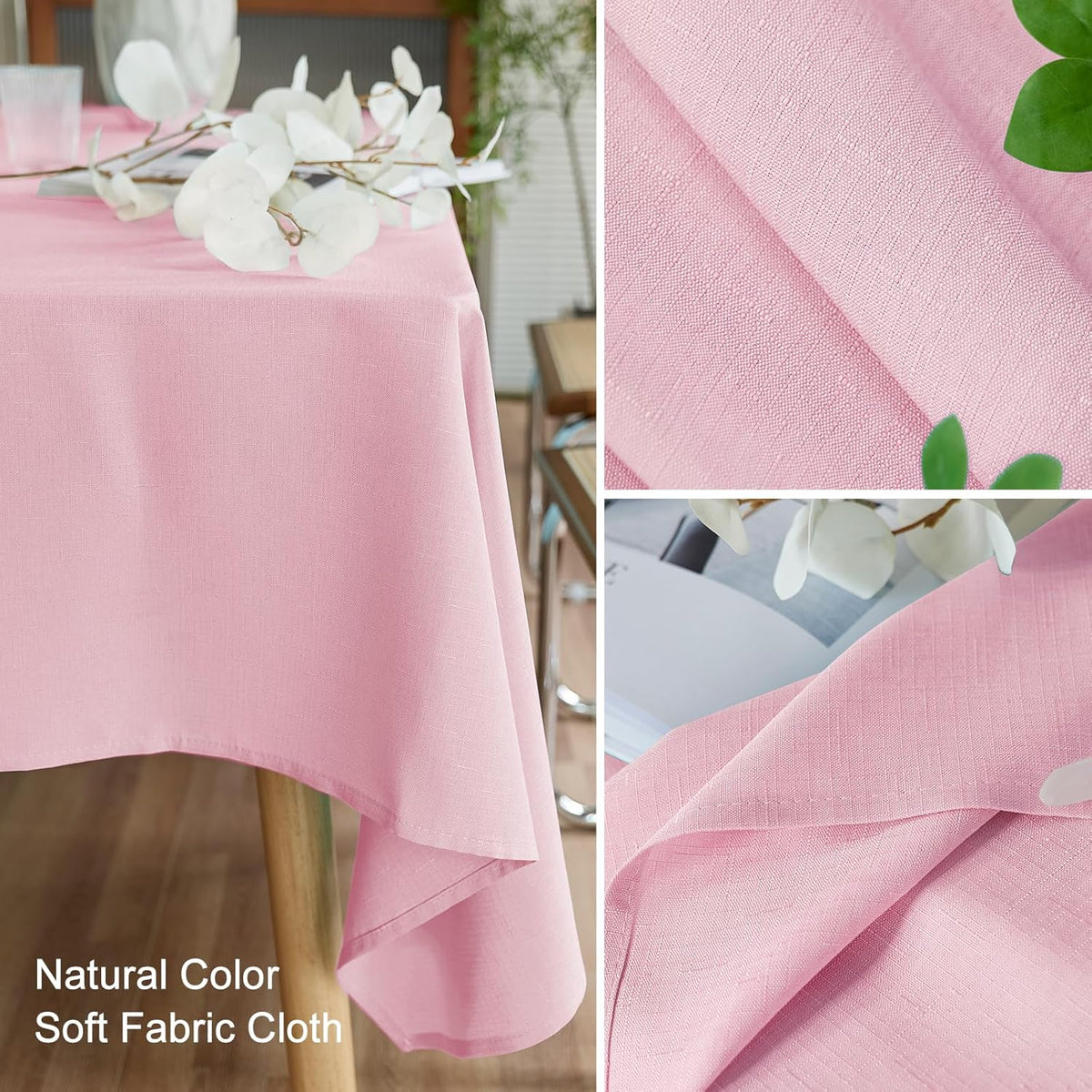 Textured Table Cloth Rectangle 52x70 Inch for Home Kitchen Decor