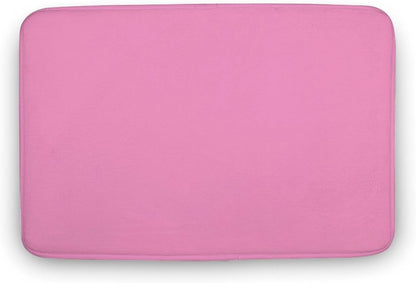 Light Pink Elegant Simple Bathroom Rug, Non Slip & Soft Absorbent Bath Mat Carpets for Bathroom 16" x 24"