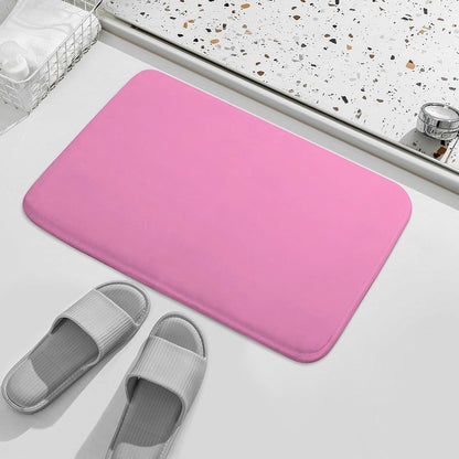 Light Pink Elegant Simple Bathroom Rug, Non Slip & Soft Absorbent Bath Mat Carpets for Bathroom 16" x 24"