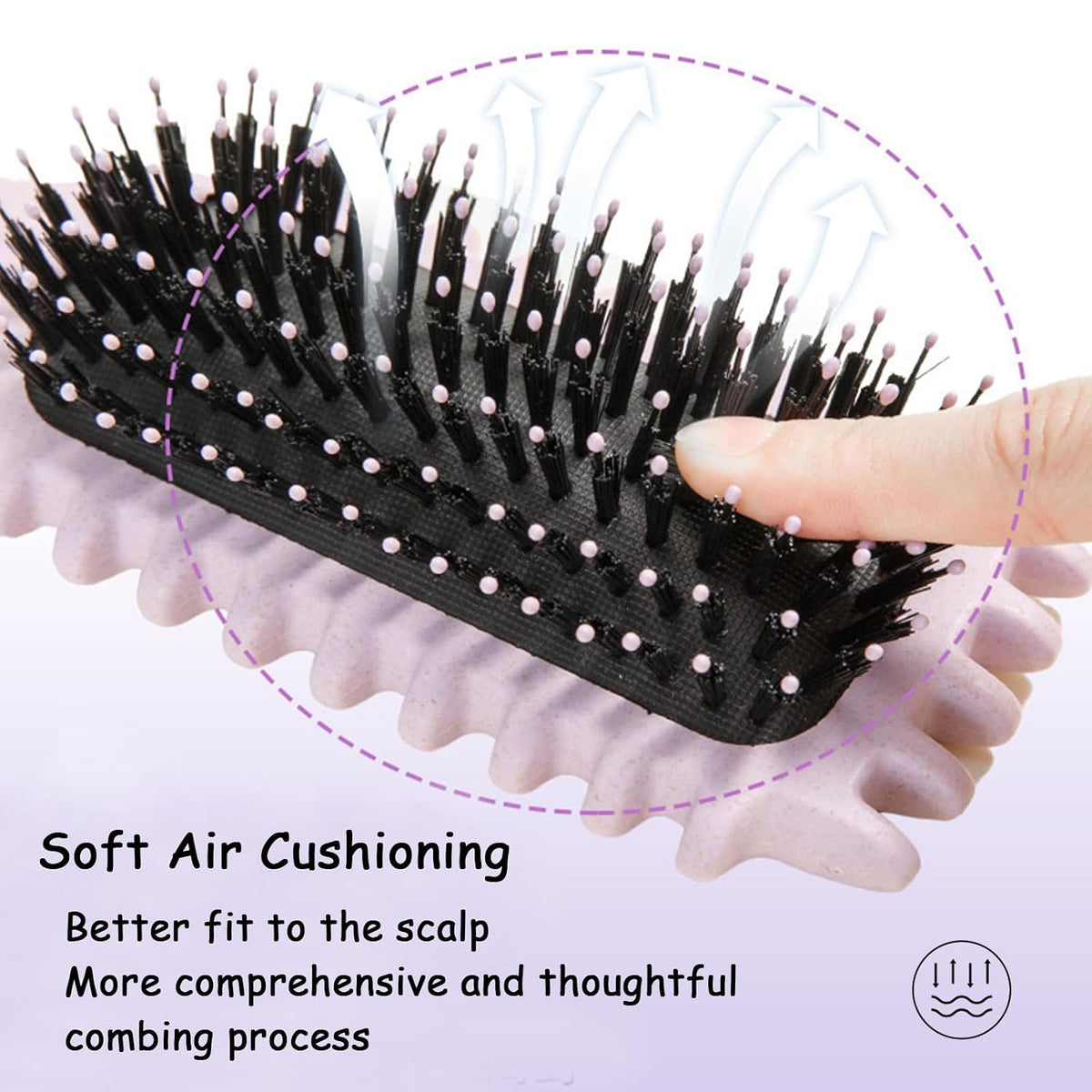 1 PCS Curly Hair Brush, Curl Defining Brush (Pink)