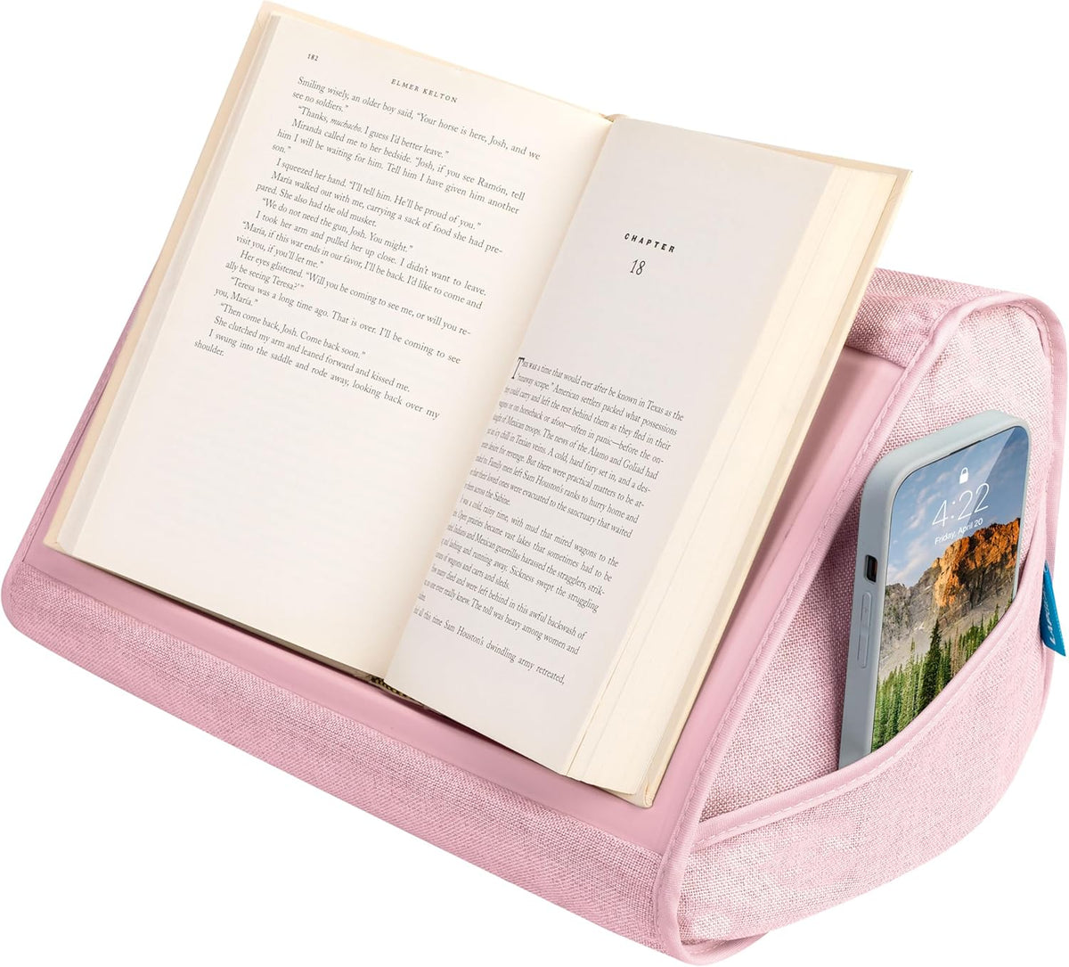 Book Pillow - Pink, Fits 6" x 9" Books