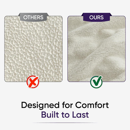 Waterproof Blanket for Bed, Couch & Sofa, Reversible Sherpa & Flannel Throw Blanket, Leakproof Soft Washable Furniture Protector for Pets & Home (Purple, 60"x80")