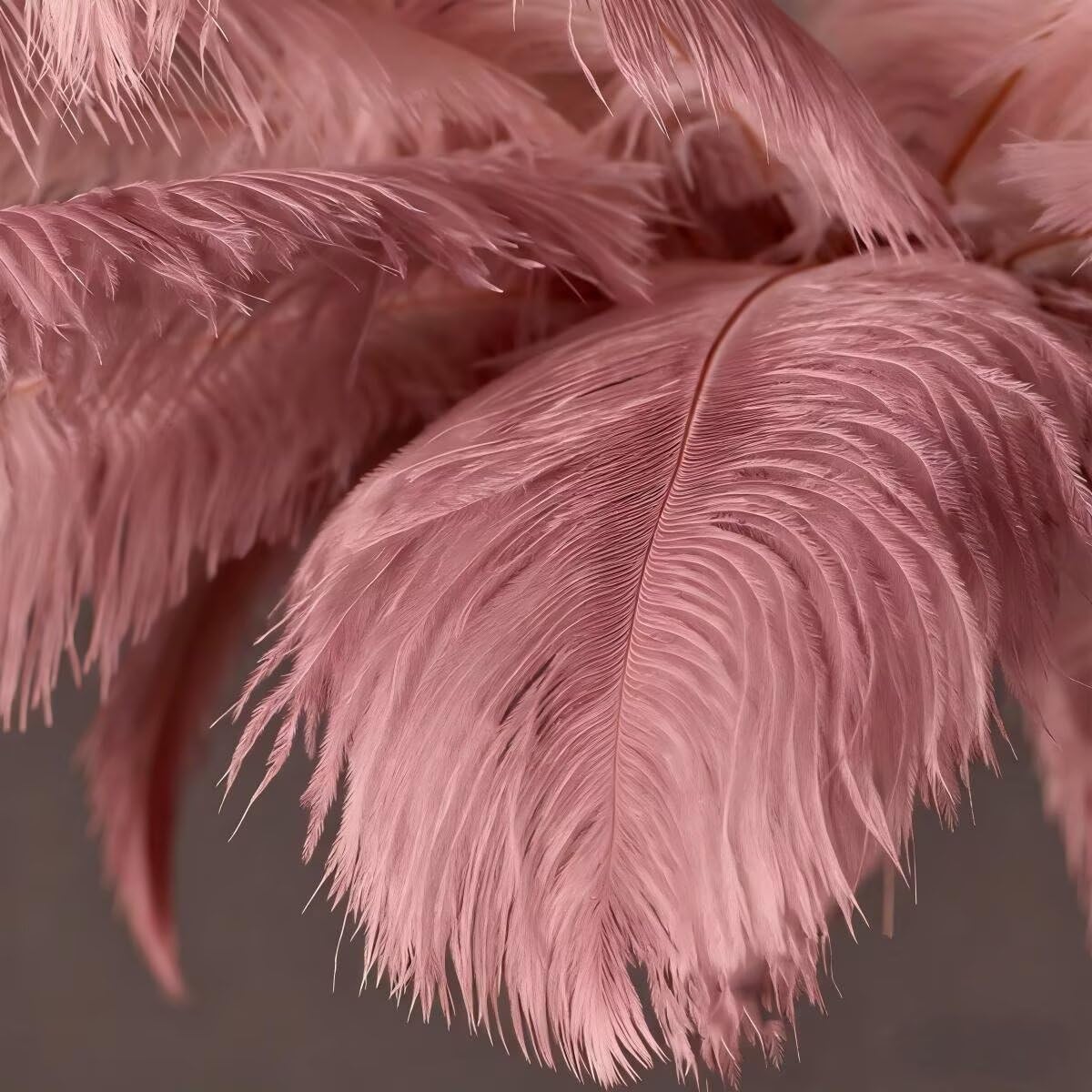 Feather Chandelier, Pink Fluffy Lampshade Modern LED Pendant Light 6-Lights 4500K, Naturel Feather Ceiling Light, for Living Room Bedroom Kids Room Home Creative Decor, φ-65cm
