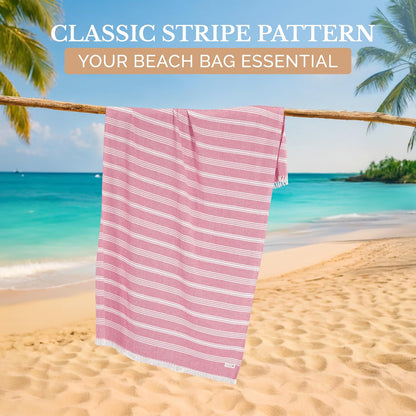 Oversized Beach Towel, Lightweight Quick Dry Pool - Candy Pink