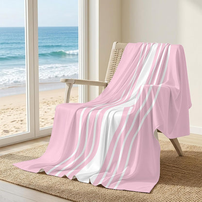 40"x60" Lap Cooling Blanket Pink Stripes Ice Silk Lightweight Breathable Soft Summer Blanket for Hot Sleepers Couch Bed Sofa Camping Spring Summer
