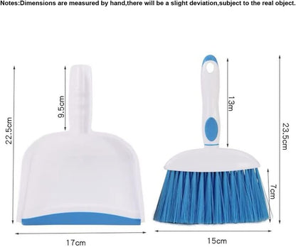 Mini Broom and Dustpan Set-Mini Whisk Set for Desk, Housekeeping, Office, Kitchen, Pet Nest, etc.,Daily Cleaning Necessity Plastic Mini Dustpan Set (Pink)