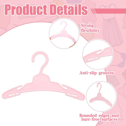 50 Pcs Pink Doll Clothes Hangers for 18 Inch Dolls