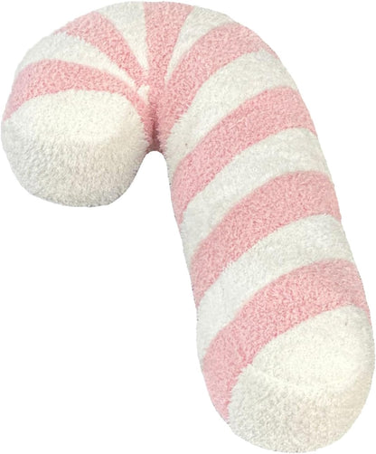 Candy Throw Pillow Christmas Decorations Soft Fluffy Candy Cane Pillow Stuffed Lollipop Plush Pillows Gifts for Home Decor Sofa Cushion (16 inch Candy Cane Pink)