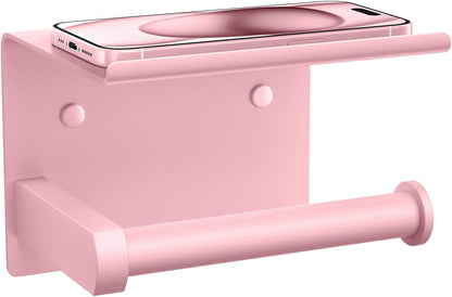Toilet Paper Holder with Shelf Wall Mounted Toilet Paper Roll Dispenser