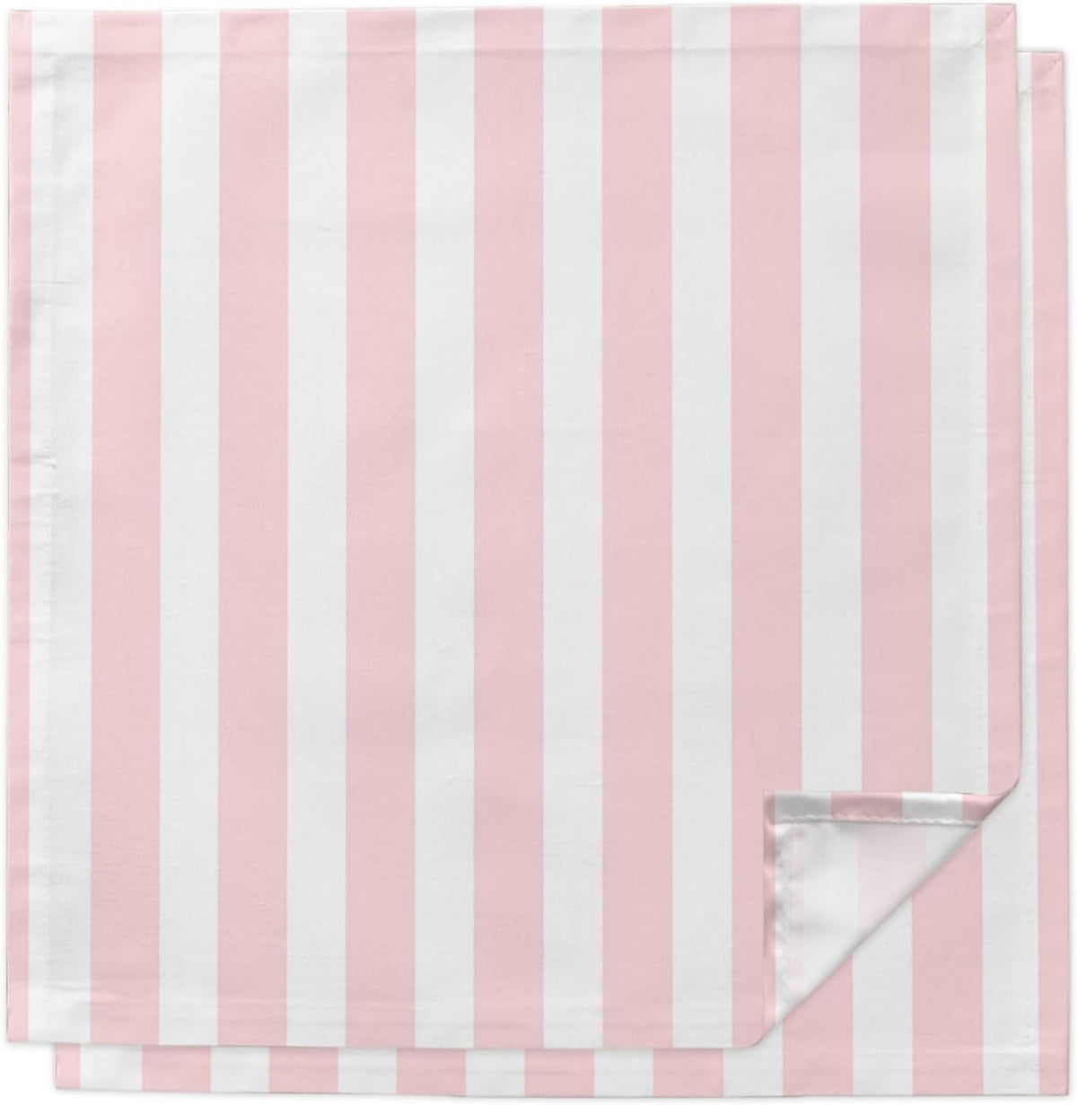 Cloth Napkins 20 x 20 Inch Pink Stripes Soft Absorbent Dinner Napkins Pink White Vertical Striped Washable Reusable Kitchen Napkin Sets for Parties Wedding Restaurant Hotel