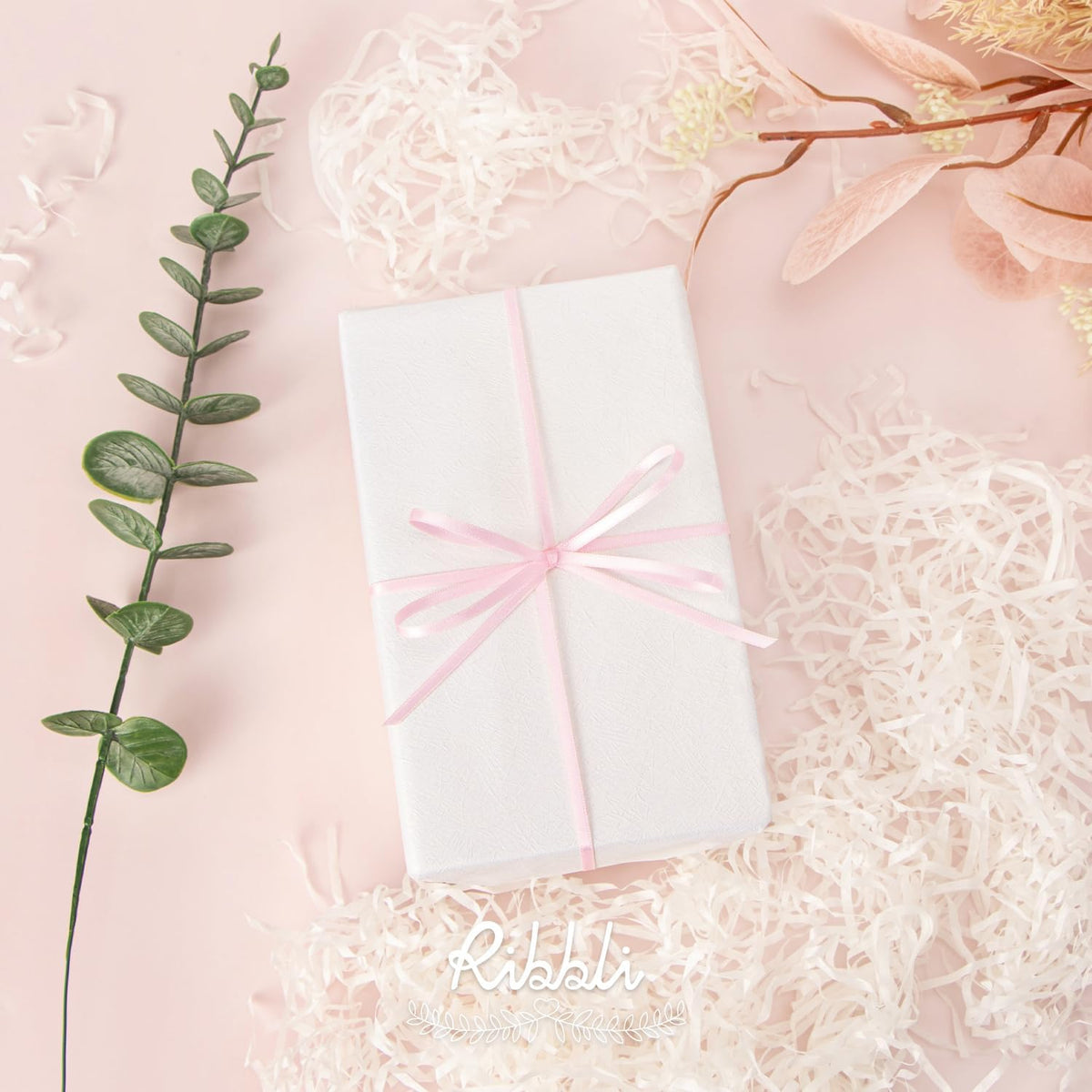 Light Pink Double Faced Satin Ribbon,1/8” x Continuous 50 Yards,Use for Bows Bouquet,Gift Wrapping,Baby Shower,Floral Arrangement