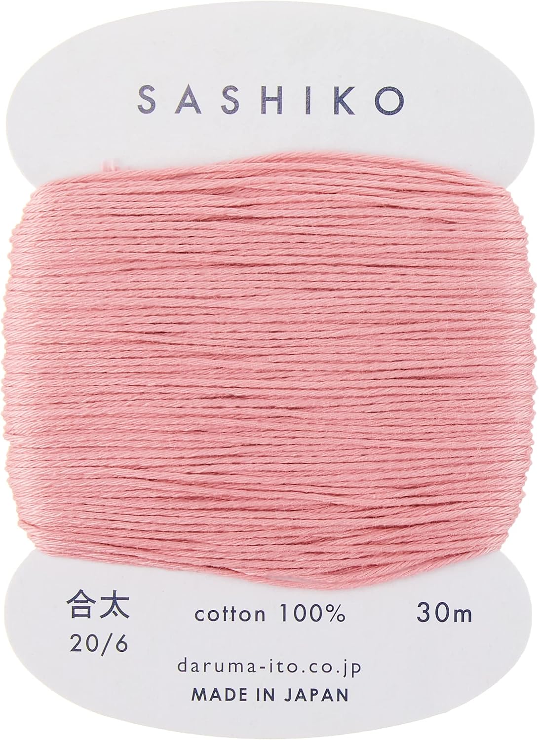 Sashiko Thread Medium Weight 30m Col. 211 -Greyish Pink- Japanese Embroidery & Quilting
