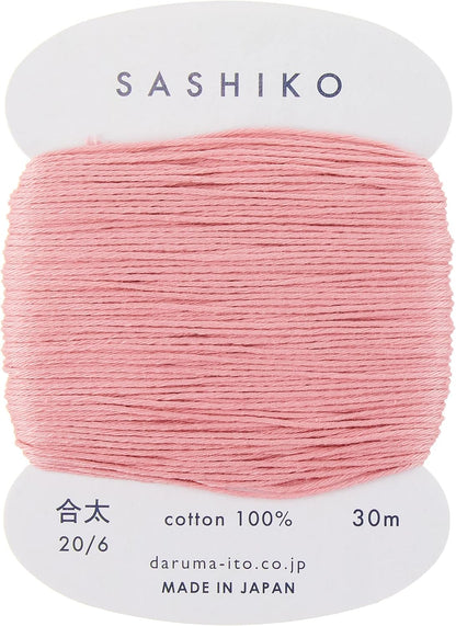 Sashiko Thread Medium Weight 30m Col. 211 -Greyish Pink- Japanese Embroidery & Quilting