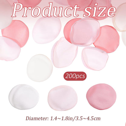 200 Pcs Fake Flower Petals Silk Rose Petals Artificial Flower Petal for Wedding Bridal Shower Romantic Night Aisle Reception Table Centerpieces Decor Pink