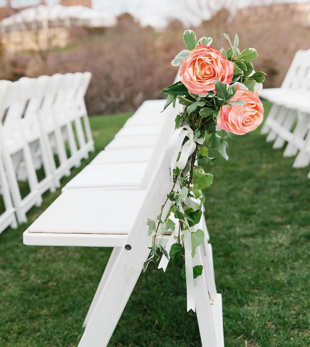 10PCS Roses Artificial Flowers Silk Flowers with Long Stem Fake Roses for Valentine's Day Wedding Bridal Bouquets Floral Arrangement Table Centerpieces Home Decoration(Peach)