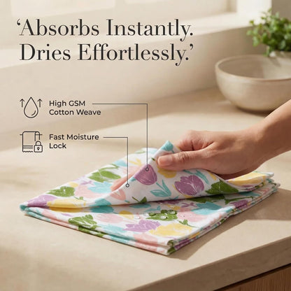 Urban Villa Cloth Napkins 100% Cotton Highly Absorbent Washable Durable Reusable Premium Dinner Napkins Ideal for Gifts for Mothers Day Hotel Farmhouse Parties - Tulip (20" x 20", Set of 12)