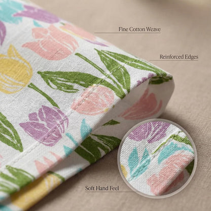 Urban Villa Cloth Napkins 100% Cotton Highly Absorbent Washable Durable Reusable Premium Dinner Napkins Ideal for Gifts for Mothers Day Hotel Farmhouse Parties - Tulip (20" x 20", Set of 12)