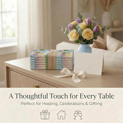 Urban Villa Cloth Napkins 100% Cotton Highly Absorbent Washable Durable Reusable Premium Dinner Napkins Ideal for Gifts for Mothers Day Hotel Farmhouse Parties - Tulip (20" x 20", Set of 12)