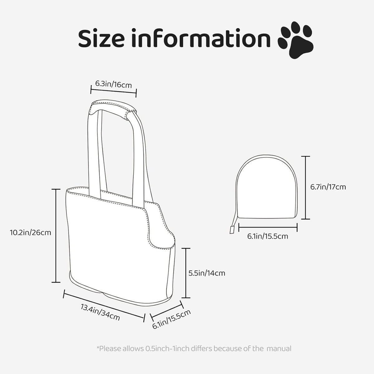 Polka Dots Pink Bow Dog Purse Carrier for Small Dogs Cats, Cute Portable Foldable Soft Sided Small Pet Carrier Tote Bag for Outdoor
