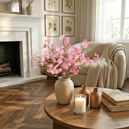 3PCS 35.4" Artificial Cherry Blossom Branches, Pink