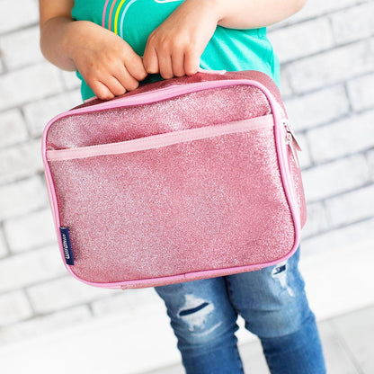 Kids Insulated Lunch Box, Pink Glitter