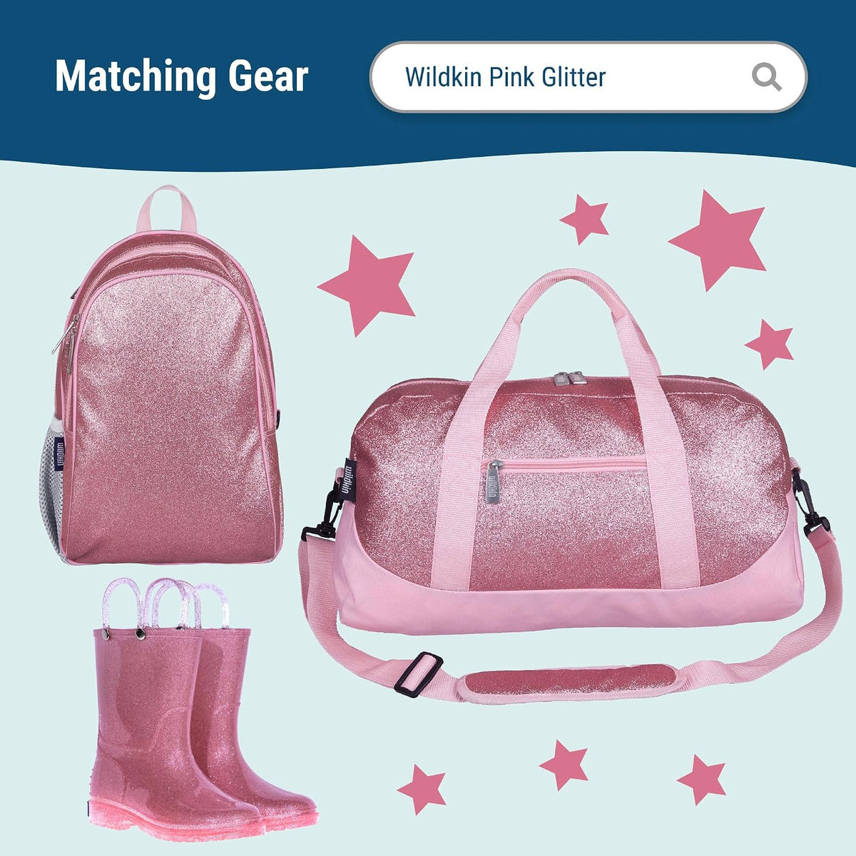 Kids Insulated Lunch Box, Pink Glitter