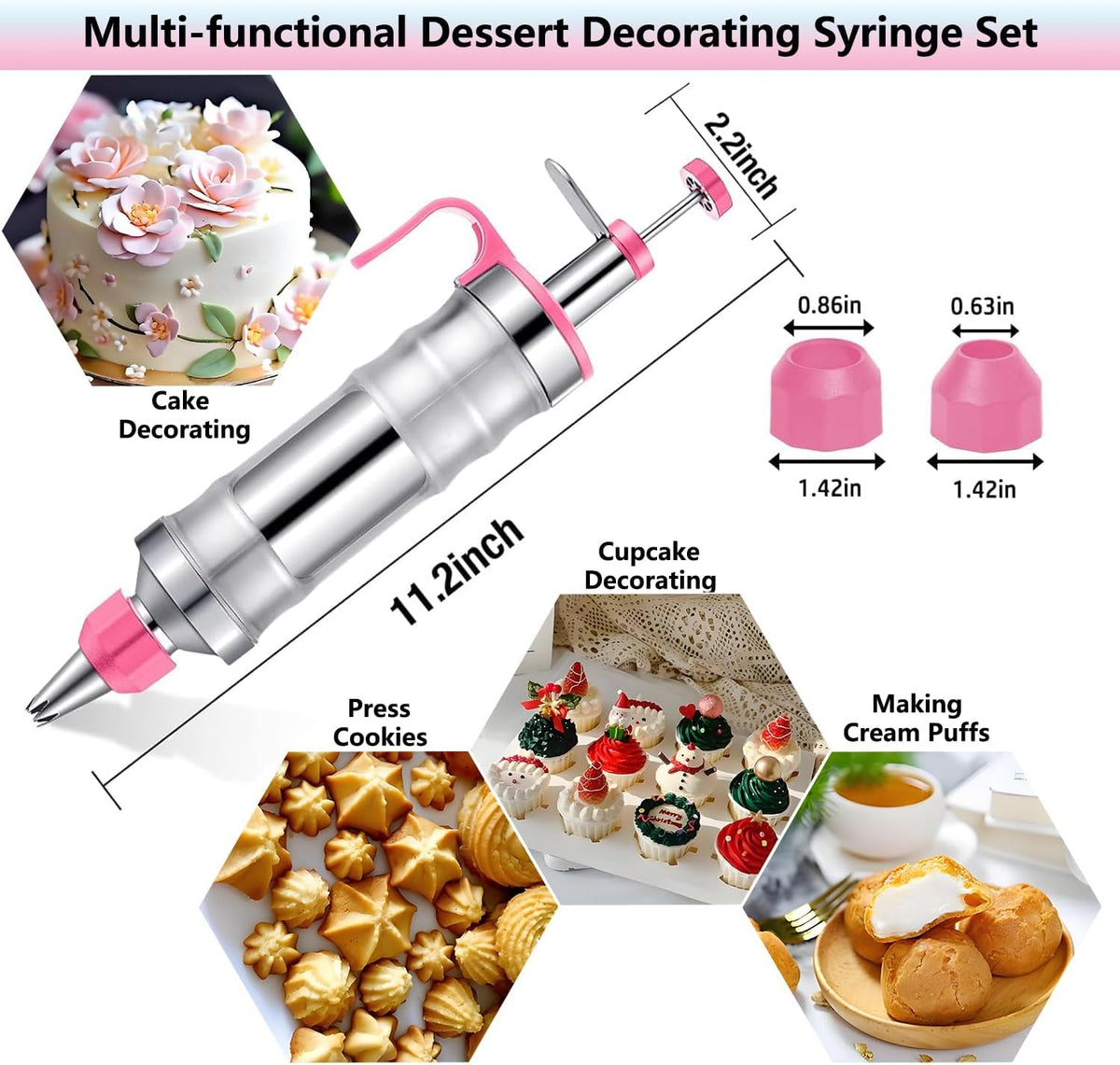 208 PCS Cake Decorating Kit,Baking supplies-Frosting Piping Kit