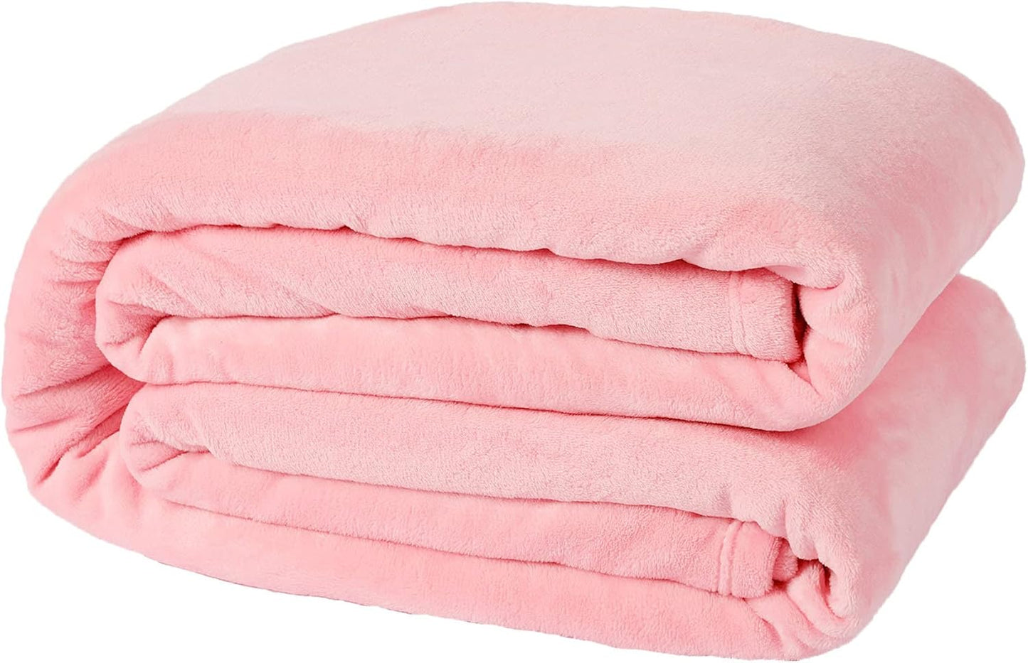 Fleece Blankets, Super Soft Flannel King Size Blanket for Bed, Luxury Cozy Microfiber Plush Fuzzy Blanket,Pink