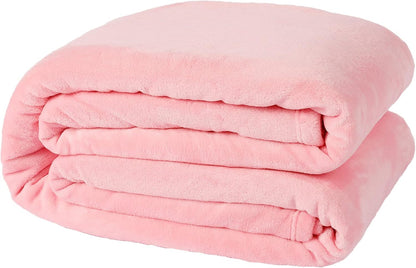 Fleece Blankets, Super Soft Flannel King Size Blanket for Bed, Luxury Cozy Microfiber Plush Fuzzy Blanket,Pink