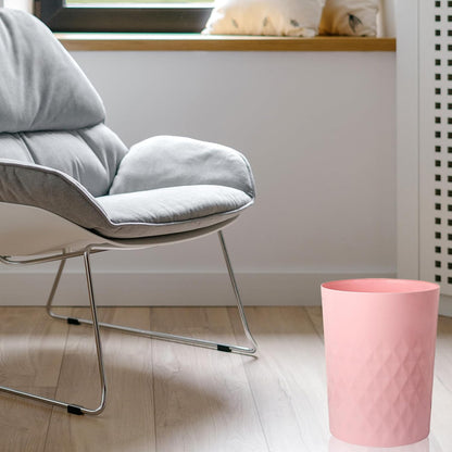 3 Pack Small Bathroom Trash Can with Trash Bags Plastic Garbage Can Pink