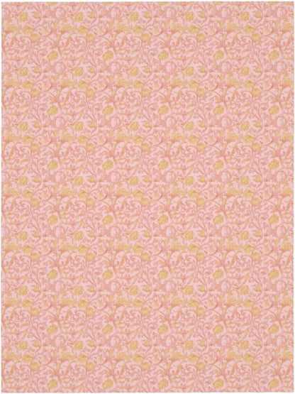Light Pink Flower Victorian Rectangle Tablecloth, Drop Shapes Table Cloth Dining Table Cover for Kitchen Restaurant Party Buffet Picnic, 52x70 Inch
