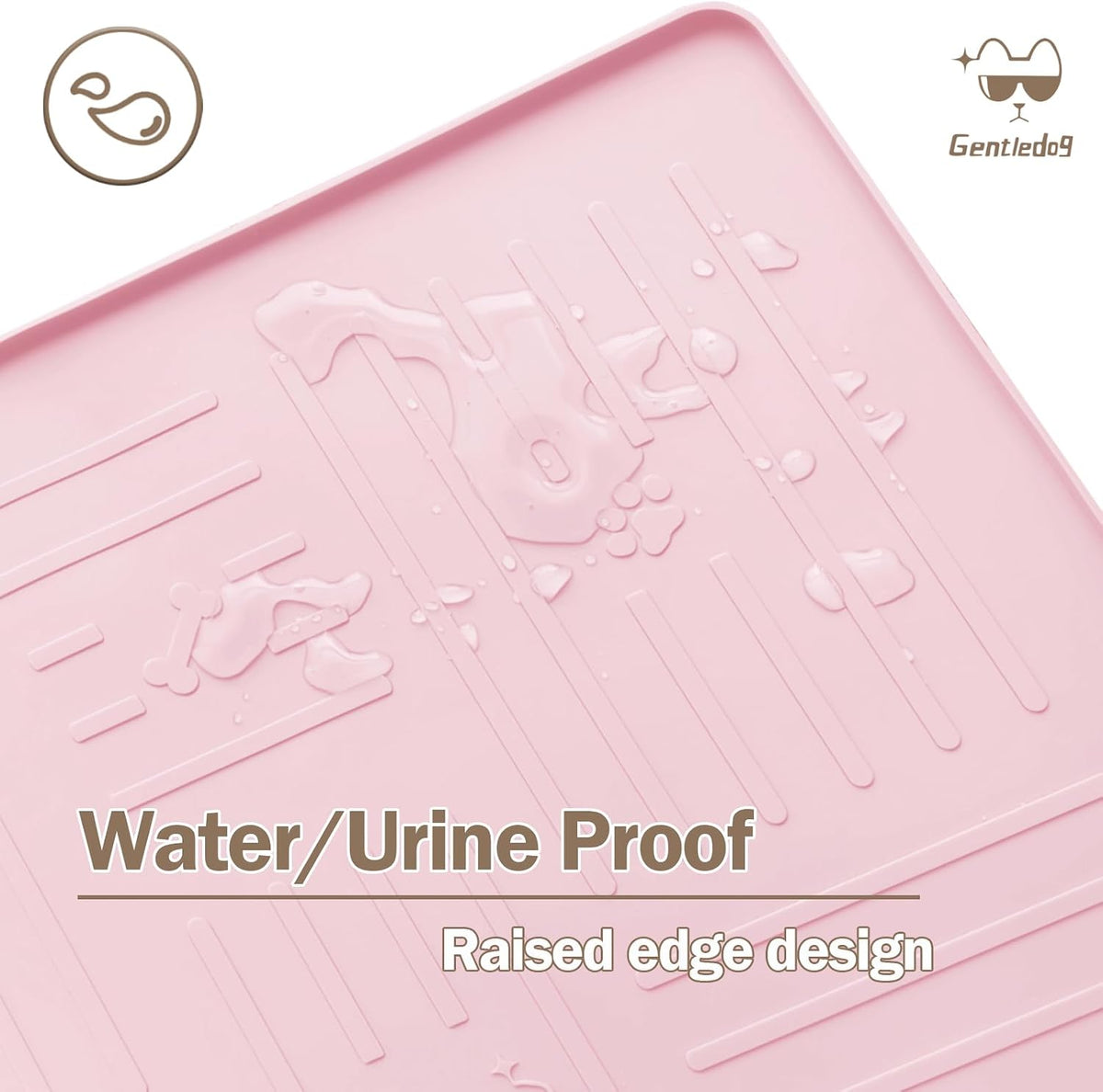 Silicone Cat Litter Mat, 34" X 25" Litter Box Mat, Pink